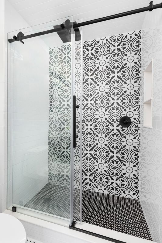 Compact Shower with Sliding Doors